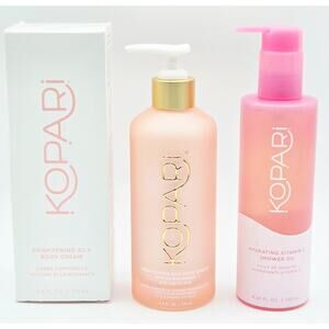 Kopari Brightening Silk Body Cream 6.6oz + Hydrating Vitamin C Shower Oil 8.45oz